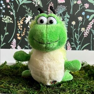 RETRO GANZ Webkinz HM434 Caterpillar 🐛 plush toy green 9.5” long *NO CODE*